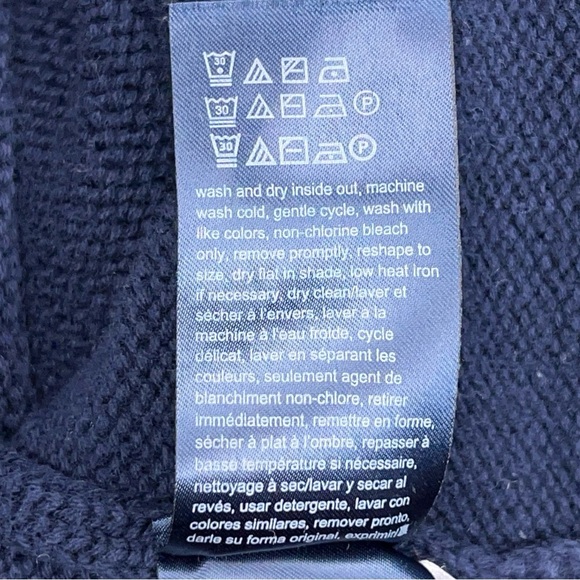 Large Tommy Hilfiger Blue Red White Colorblock Mens Sweater Preppy Academia - Picture 11 of 11